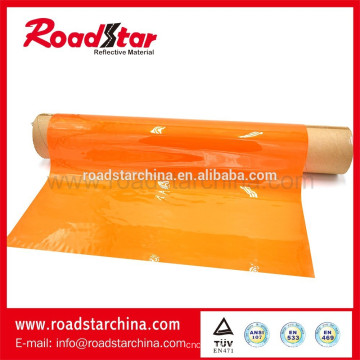 Rollos de PVC reflectante naranja para etiqueta